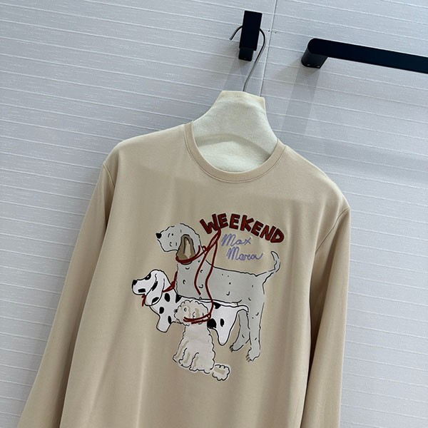 ウィークエンド マックスマーラ 偽物 クルーネック長袖Ｔシャツ mao87382